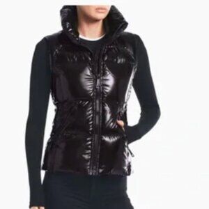 SAM. Glossy Black Quilted Vest